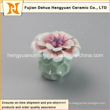 New Style Empty Ceramic Perfume Bottle with Flower Cap